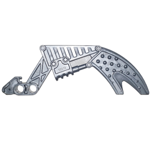 Large Figure Weapon, Claw / Fang, 2 Pin Holes (Visorak Vohtarak) Pearl Light Gray