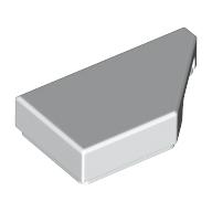 Tile 1 × 2 with Stud Notch Right White