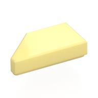 Tile 1 × 2 with Stud Notch Right Bright Light Yellow