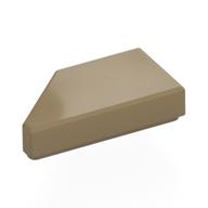 Tile 1 × 2 with Stud Notch Right Dark Tan