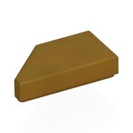 Tile 1 × 2 with Stud Notch Right Pearl Gold
