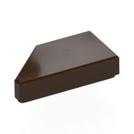 Tile 1 × 2 with Stud Notch Right Dark Brown