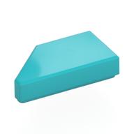 Tile 1 × 2 with Stud Notch Right Medium Azure