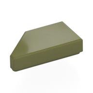 Tile 1 × 2 with Stud Notch Right Olive Green