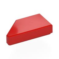 Tile 1 × 2 with Stud Notch Right Red