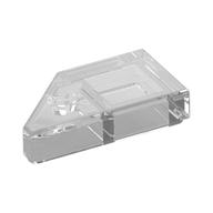 Tile 1 × 2 with Stud Notch Right Trans-Clear