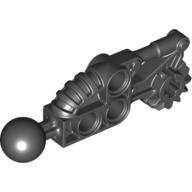Large Figure Skeletal, Limb, with Ball Joint, and Gear with Axle Hole (Toa Hordika) Schwarz