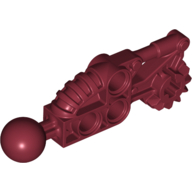 Large Figure Skeletal, Limb, with Ball Joint, and Gear with Axle Hole (Toa Hordika) Dark Red