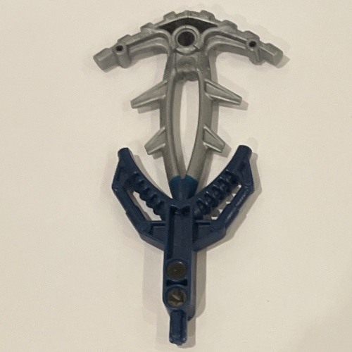 Large Figure Weapon Hordika Fin Barb with Flat Silver Flexible End ,Magnet Dunkelblau