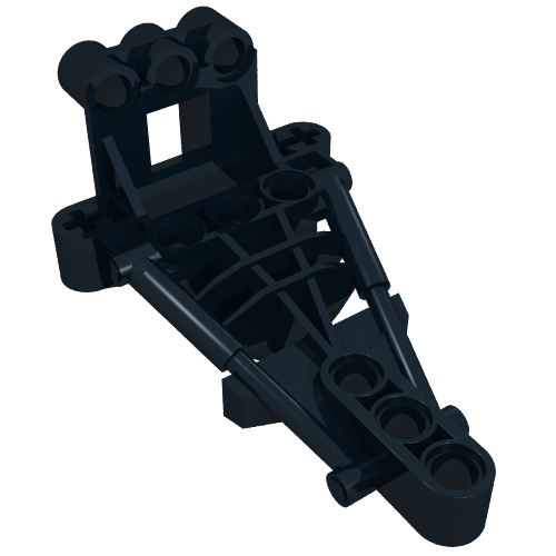 Large Figure Skeletal, Torso (Toa Hordika) Black