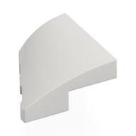 Brick Wedged, Curved 2 × 2 with Stud Notch Right White