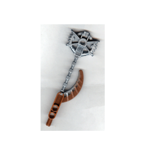 Large Figure Weapon Hordika Claw Club with Flat Silver Flexible End Light Brown