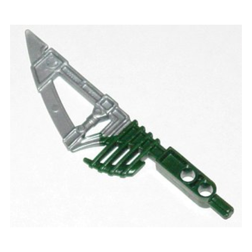 Large Figure Weapon Hordika Fang Blade with Pearl Light Gray Flexible End Dark Green