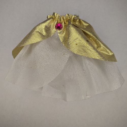 Belville, Skirt, Long, Sheer with Golden Layer and Pink Jewel White