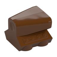 Engine / Air Scoop 2 × 2 Reddish Brown