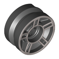Wheel 11 × 6 mm with Five Spokes and Silver Print