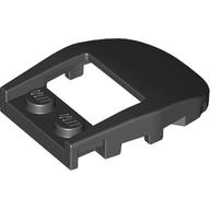Brick Wedged, Curved 4 × 3 Recessed Back with Opening, Two Studs [Plain]