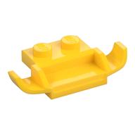 Grille / Spoiler with 1 × 2 Plate, 2 × 2 Anti-studs (Racers Car) Yellow