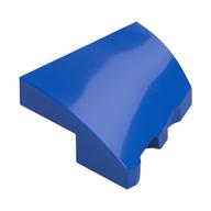 Brick Wedged, Curved 2 × 2 with Stud Notch Left Blue