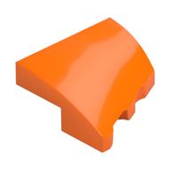 Brick Wedged, Curved 2 × 2 with Stud Notch Left Orange