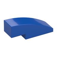 Brick Curved 3 × 1 No Studs Blue