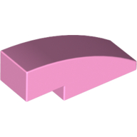 Brick Curved 3 × 1 No Studs Bright Pink