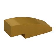 Brick Curved 3 × 1 No Studs Pearl Gold