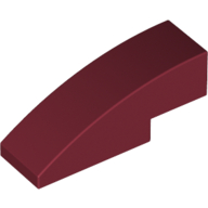 Brick Curved 3 × 1 No Studs Dark Red