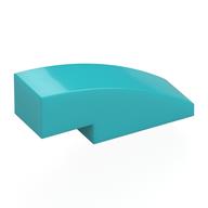 Brick Curved 3 × 1 No Studs Medium Azure