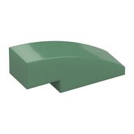 Brick Curved 3 × 1 No Studs Sand Green