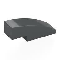 Brick Curved 3 × 1 No Studs Dark Bluish Gray
