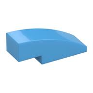 Brick Curved 3 × 1 No Studs Medium Blue