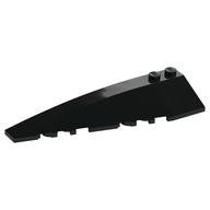 Stein keilförmig, gebogen 10 × 3 links Schwarz