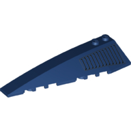 Brick Wedged, Curved 10 × 3 Left with Black Lines (Grill) print Dark Blue