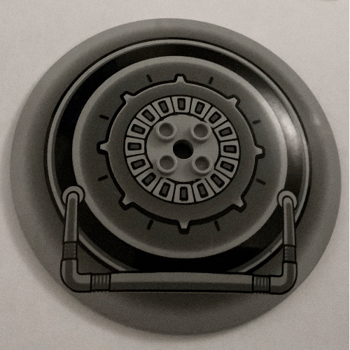 Dish 10 × 10 Inverted (Radar) with SW Tank Droid Print Hellblaugrau