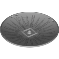 Dish 10 × 10 Inverted (Radar) with Radiating Spokes Print on Concave Side (Millennium Falcon UCS - 2nd edition) Hellblaugrau