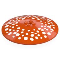 Dish 10 × 10 Inverted (Radar) with White Spots (Mushroom Head) print Reddish Orange