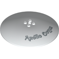 Dish 10 × 10 Inverted [Radar] with 'Arctic Ocean' print Weiß