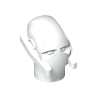 Minifig Head Special, General Grievous [Plain] White