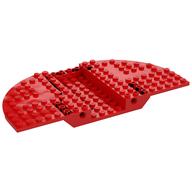 Brick Special 20 × 10 × 1 1/3 with Rounded Corners, 4 × 9 Cutout, Pin Holes Rot