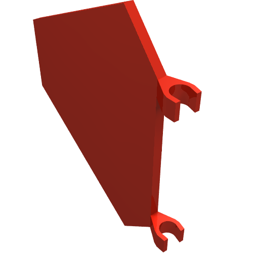 Flag 5 × 6 Hexagonal with C Clips Rot