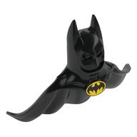 Mask, Batman Cowl with Cape, Yellow Batman Logo with 1 Center Bottom Points print Schwarz