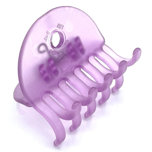 Clikits Hair Clip, Grip, 5 Teeth per Side Trans-Light Purple