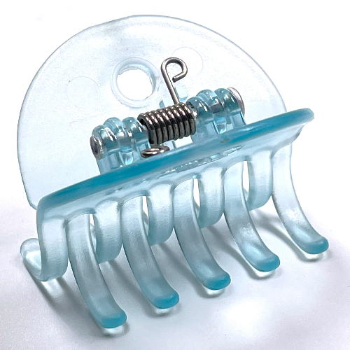 Clikits Hair Clip, Grip, 5 Teeth per Side in Trans-Very Lt Blue