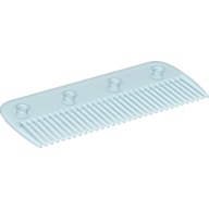 Clikits Hair Comb with 4 Holes Trans-Very Lt Blue