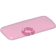 Clikits Icon, Rectangle 3L with Pin Transparent-Dunkelrosa