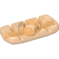 Clikits Icon, Rectangle 3L with Hole Trans-Flame Yellowish Orange