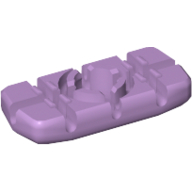 Clikits Icon, Rectangle 3L with Hole Reddish Lilac