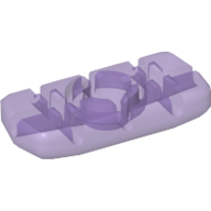 Clikits Icon, Rectangle 3L with Hole Trans-Medium Purple