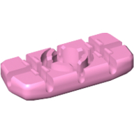 Clikits Icon, Rectangle 3L with Hole Bright Pink